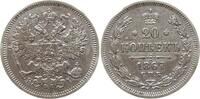 Russland, Kaiserreich 20 Kopeken Alexander II., 1855 - 1881, St. Petersburg -