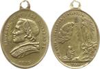 Kirchenstaat Kleiner Messinganhänger Pius IX., 1846 - 1878, SOUVENIR DU JUBILIEÉ UNIVERSEL -
