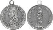 Kirchenstaat Tragbare kleine tragbare Aluminiummedaille Leo XIII., 1878 - 1903, B.V. MARIA - IMMACOLATA -