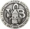 Westfalen, Stadt Haltern Silbermedaille Schützenmedaille, auf den 40. Westfälischen Schützentag, Rs.-Punze: 800 -