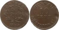 Frankreich, Königreich 10 Centimes Ludwig XVIII., 1814, 1815 - 1824, Belagerung von Antwerpen / Siège d'Anvers -