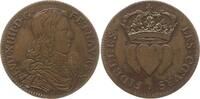 Frankreich, Königreich, Stadt Reims Bronze - Jeton Louis XIV., 1643 - 1715, LES COERVS FIDELLES, 3 Herzen, darüber Krone -
