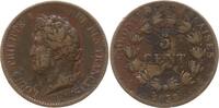 Französische Kolonien 5 Centimes Louis Philippe I., 1830 - 1848, Colonies Générales, Prägung für Guadeloupe -