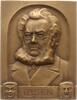Berühmte Personen - Dichter Einseitige Bronzeplakette v. Mayer und Wilhelm, Stuttgart, auf den Tod von Henrik Ibsen, 1826 - 1906 -