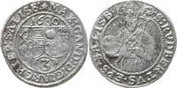 Salzburg, Erzbistum 3 Kreuzer (Groschen) Max Gandolph von Küenburg, 1668 - 1687 -