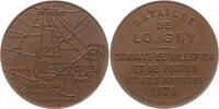 Frankreich, Gouvernement de la Défense Nationale Bronzemedaille v. Herluison, Bataille de Loigny, 1. - 2. Dezember 1870, Landkarte -