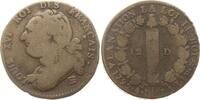12 Deniers 1792 BB Frankreich, Constitution Straßburg, An 4, FRANCAIS, mdc (Glockenmetall) Schön, min. SF am Rand