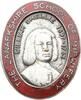 Versilberte teilemaillierte Bronzeplakette o.J. Großbritannien, Schottland, Lanarkshire Lanarkshire School of Midwifery, William Smellie, 1697 - ...