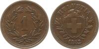 1 Rappen 1882 B Schweiz  Besser als sehr schön