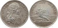 Frankreich, Königreich, Stadt Paris Silber - Jeton Louis XV., 1715 - 1774, Trésor Royal, Füllhorn vor Landschaft, COPIA NON DERIT -