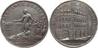 Schweiz-Zürich Silbermedaille v. Gessner, a.d. Neubau des Zunfthauses zur Saffran, Zürichsee / Zunftgebäude -