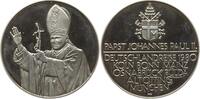 Kirchenstaat Feinsilbermedaille (999,9) Johannes Paul II., 1978 - 2005, Besuch Köln, Bonn, Mainz, Osnabrück, Fulda ... -