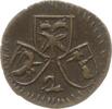 Schweiz - Bistum Chur Einseitiger 2 Pfennig Joseph Benedikt von Rost, 1728 - 1754 -