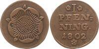 Lippe - Detmold 1 Pfennig Paul Alexander Leopold, 1802-1851, Vormundschaft seiner Mutter Pauline v. Anhalt -