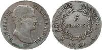 Frankreich, Consulat 5 Francs Bonaparte Premier Consul, Paris -