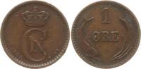 1 Öre 1886 Dänemark, Königreich Christian IX., 1863 - 1906 Selten, fast sehr schön, kl. Kr.