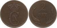 Dänemark, Königreich 2 Öre Christian IX., 1863 - 1906 -