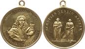 Westfalen, Märkischer Kreis, Neuenrade - Affeln Tragbare vergoldete Bronzemedaille Schützenverein Affeln, Stiftungsmedaille 27. 12.1861, Brüder liebet einander -