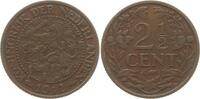 Niederlande, Königreich 2 1/2 Cent Wilhelmina, 1890 - 1948 -