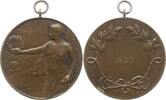 Sportmedaillen Tragbare Bronzemedaille Preismedaille, Sportler hält Siegeskranz, Gravur im Lorbeerkranz, unbestimmt -