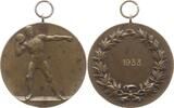 Sportmedaillen Tragbare Bronzemedaille Preismedaille, Kugelstoßen, Gravur im Lorbeerkranz, unbestimmt -