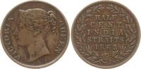 Straits Settlements 1/2 Cent Victoria, 1837 - 1901, East India Company -