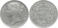 Indien, East India Company 1 Rupie Victoria, 1837 - 1901, W.W. am Halsabschnitt -