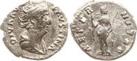Römische Kaiserzeit Denar Diva Faustina I, DIV AVG - FAVSTINA / AETER - NITAS, Juno, Szepter, Schleier -