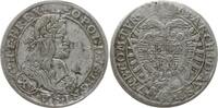 RDR, Haus Habsburg 15 Kreuzer Leopold I., 1657 - 1705, Wien, Kreuzrosette und glattes Haar -