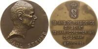 Belgien, Stadt Brüssel Große Bronzemedaille v. Idel Janchelevici, 1904-1994, a.d. Senatspräsidenten Paul Struye, 1896-1974 -