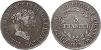 Italien, Fürstentum Lucca und Piombino 5 Franchi Elisa Bonaparte und Felix Baciocchi, 1805 - 1814, Florenz -
