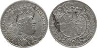 Polen, Königreich 8 Groschen (2 Zloty) August III., 1733 - 1763, Leipzig, Ephraimit, massiges Brb., Kronen gefüttert -