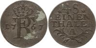 Brandenburg-Preußen 1/48 Taler Friedrich II., 1740 - 1786, Berlin, Beizeichen Sterne -