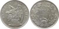 Chile 1 Peso 1910 Santiago Besser als sehr schön 40,00 EUR  zzgl. 3,00 EUR Versand