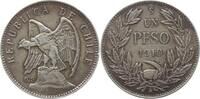 Chile 1 Peso 1910 Santiago Besser als sehr schön, winz. RF 35,00 EUR  zzgl. 3,00 EUR Versand