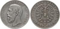 Kaiserreich Deutschland, Großherzogtum Baden 5 Mark 1875 G Friedrich I.,... 80,00 EUR  zzgl. 6,00 EUR Versand