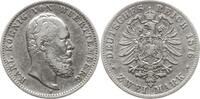 Kaiserreich Deutschland, Königreich Württemberg 5 Mark 1876 F Karl, 1864... 90,00 EUR  zzgl. 6,00 EUR Versand