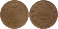 Finnland 10 Penniä Nikolaus II. von Russland, 1894 - 1917 -