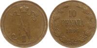 Finnland 10 Penniä Nikolaus II. von Russland, 1894 - 1917 -
