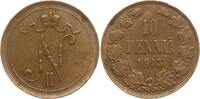 Finnland 10 Penniä Nikolaus II. von Russland, 1894 - 1917 -