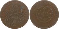 Brasilien 40 Reis Pedro I., 1823 - 1831, Rio de Janeiro -