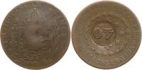 Brasilien 40 Reis auf 80 Reis 1832 R Pedro II., 1831 - 1889, Rio de Janeiro, Gegenstempel auf 80 Reis Sehr schön