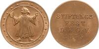 Bayern, Königreich, München, Stadt kleine Bronzemedaille Ludwig II., 1864 - 1886, auf das Stiftungsfest der D. K. G.-V. -