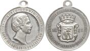 Bamberg, Stadt Zinnmedaille Ludwig II., 1864 - 1886, v. Drentwett, auf die Lehrerversammlung -