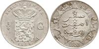 Niederländisch Ostindien 1/4 Gulden Wilhelm III., 1849 - 1890 -