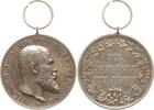 Württemberg, Königreich Tragbare Silbermedaille Wilhelm II., 1891 - 1918, v. Schwenzer, 1. Weltkrieg, für Tapferkeit und Treue -