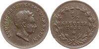 Baden, Großherzogtum Cu 1/2 Kreuzer Ludwig, 1818 - 1830 -