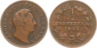 Baden, Großherzogtum Cu 1/2 Kreuzer Leopold, 1830 - 1852 -