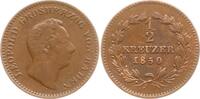 Baden, Großherzogtum Cu 1/2 Kreuzer Leopold, 1830 - 1852 -