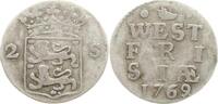 Niederlande, Provinz West-Friesland 2 Stuiver im Stempel aus 1768 geändert -